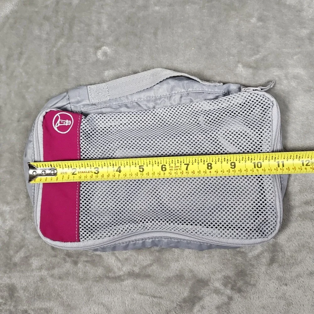 Lands End Packing Cubes Lot Of 2 Gray Pink Travel Organizers Compression Luggage